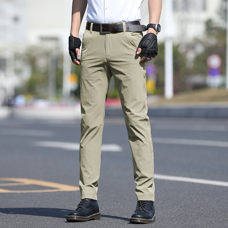 Tactical Pants Men's Summer Casual Pants Straight Slim-fit Thin Sports Outdoor Business Anti-wrinkle Quick-drying Trousers