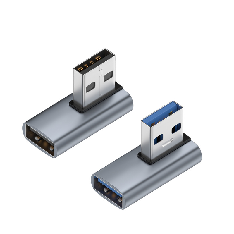 USB 3.0 アダプタ USB 3.0 メス - オス延長下向きベンドコンバータオス - メスアダプタミドルベンド|undefined