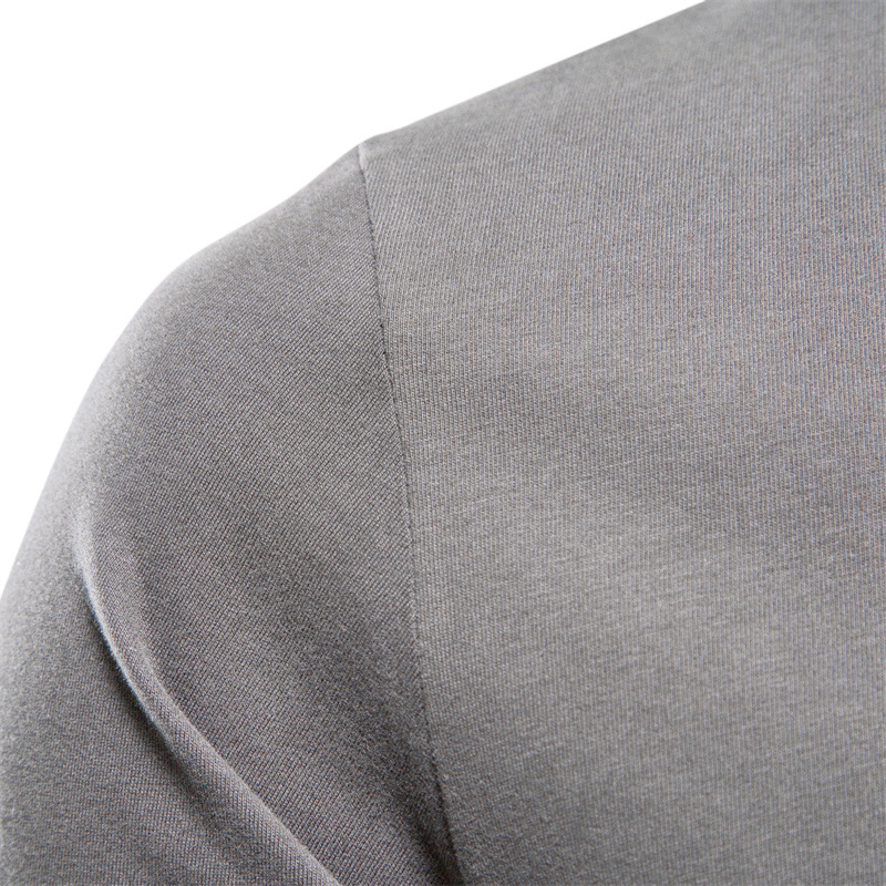 Men's Long Sleeve New Solid Color T-Shirt Trendy Leisure Sports Outer Wear Round Neck Cotton Base Shirt Top Wholesale