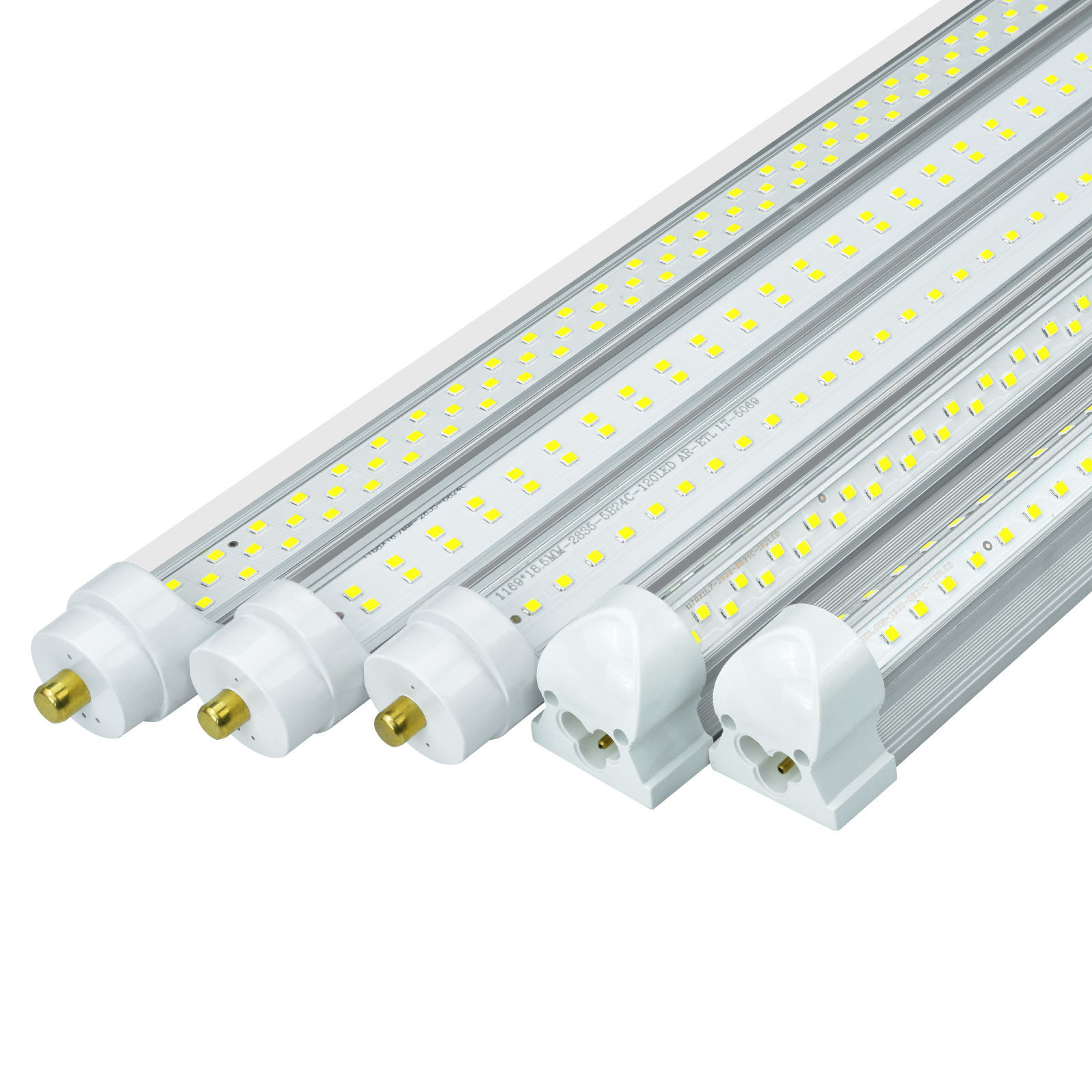 Foreign trade thickened aluminum heat dissipation 0.6 meters 0.9 meters 1.2 meters 1.5 meters T8 split Aluminum plastic LED tube