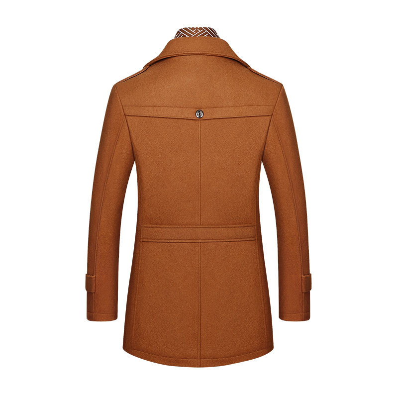 Autumn and winter Business Men's wool coat iron-free cotton scarf woolen coat coat men's woolen coat wholesale