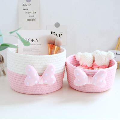 ins Style Home Storage Box Sundries Cosmetics Entrance Desktop Snack Finishing Storage Basket Hand-woven Storage