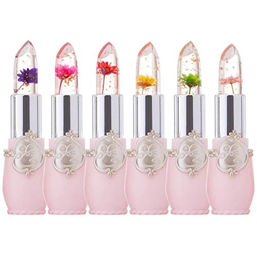 Strict selection and supply of hot-selling flowers jelly lipstick lipstick non-stick cup non-decolorizing dried flower moisturizing color changing lipstick lipstick lipstick