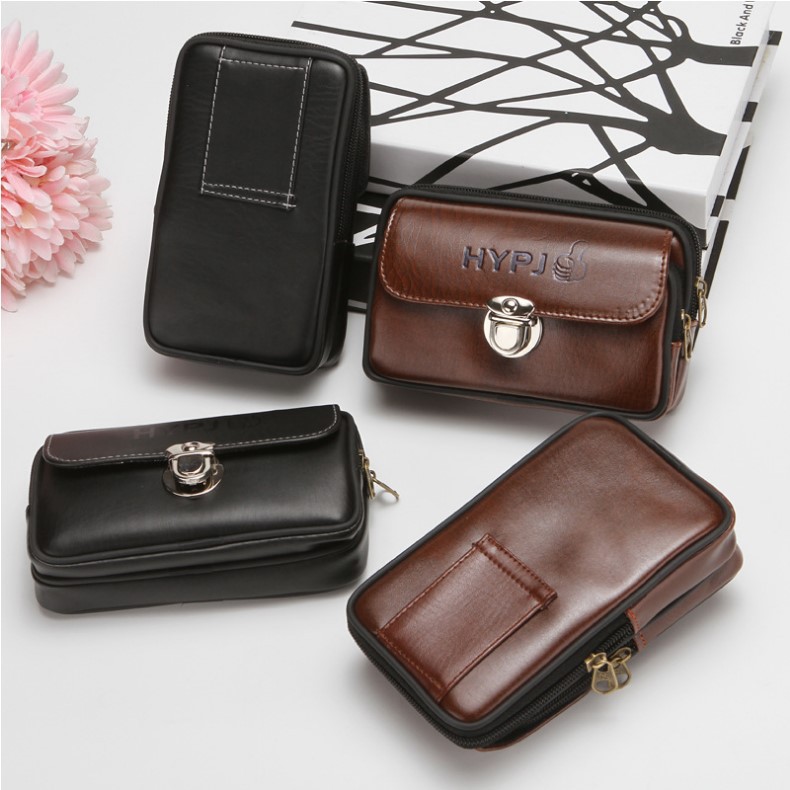 Hot sale 6.5 inch mobile phone bag cigarette change mobile phone waist bag waterproof wear belt construction site mobile phone bag waist bag wholesale