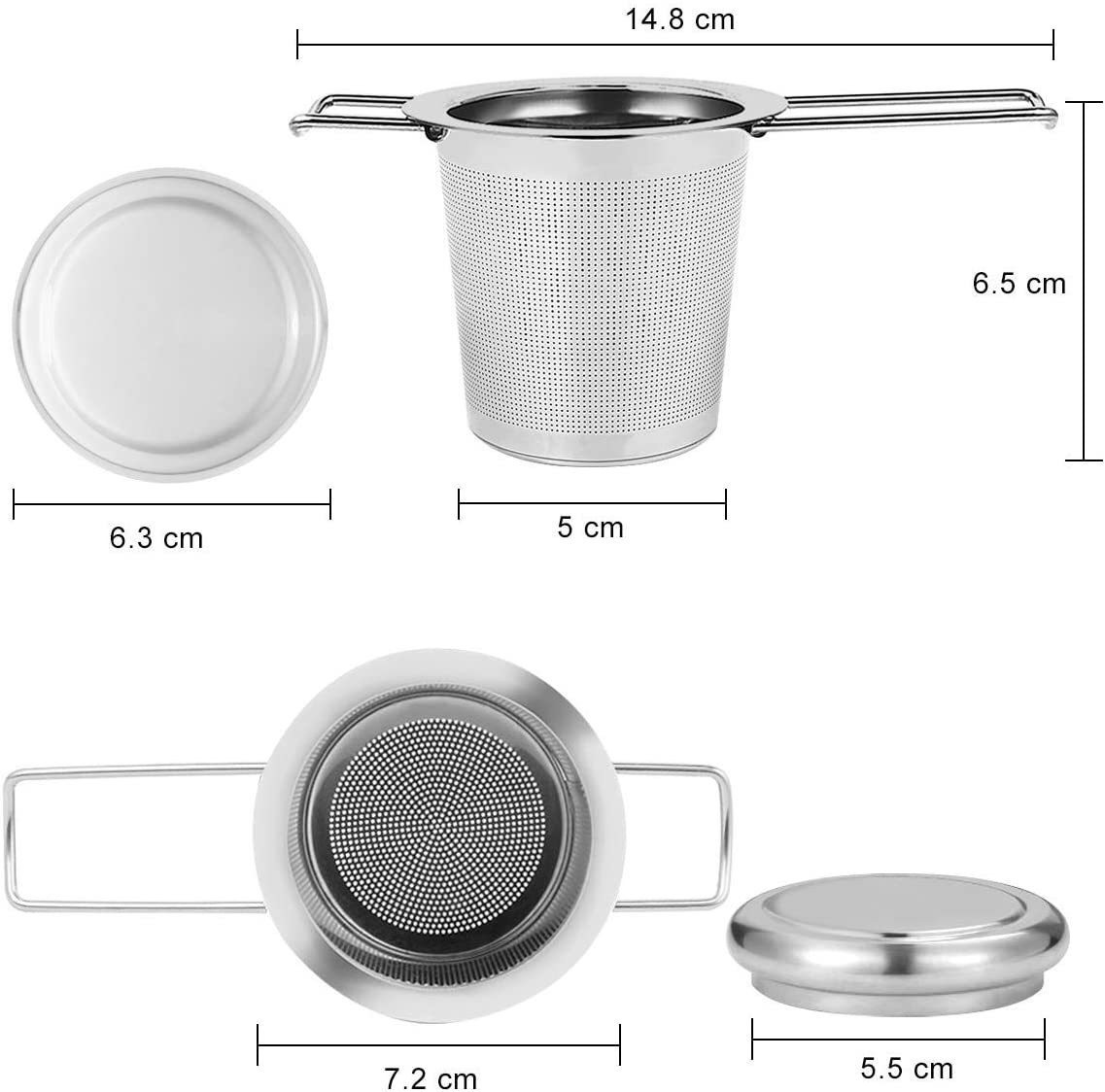 304 stainless steel tea leak bubble tea machine folding binaural tea filter tea set tea accessories tea filter wholesale