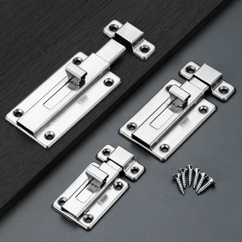 Stainless steel left and right Bolt window toilet does not divide left and right manual two-way Bolt double-head sliding door bolt