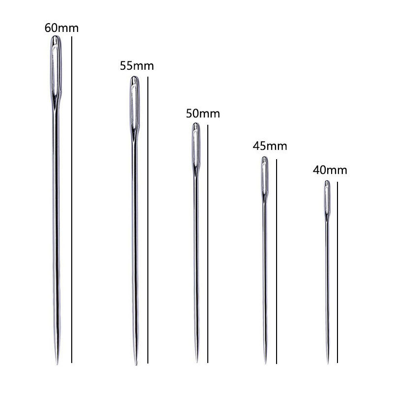 Pointed hand sewing needle Pointed silver needle Large hole needle Thick needle Pointed needle Hand sewing needle Wool needle Steel needle
