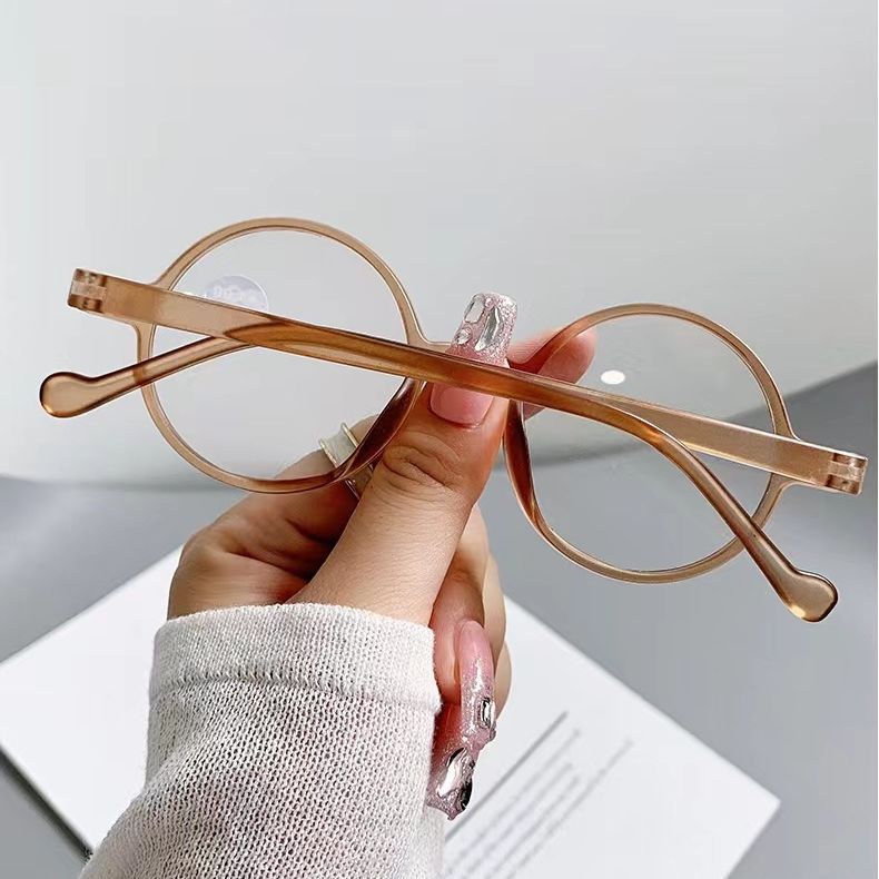 New retro anti-blue light presbyopic glasses for middle-aged and elderly people trendy HD round glasses men and women presbyopic glasses wholesale