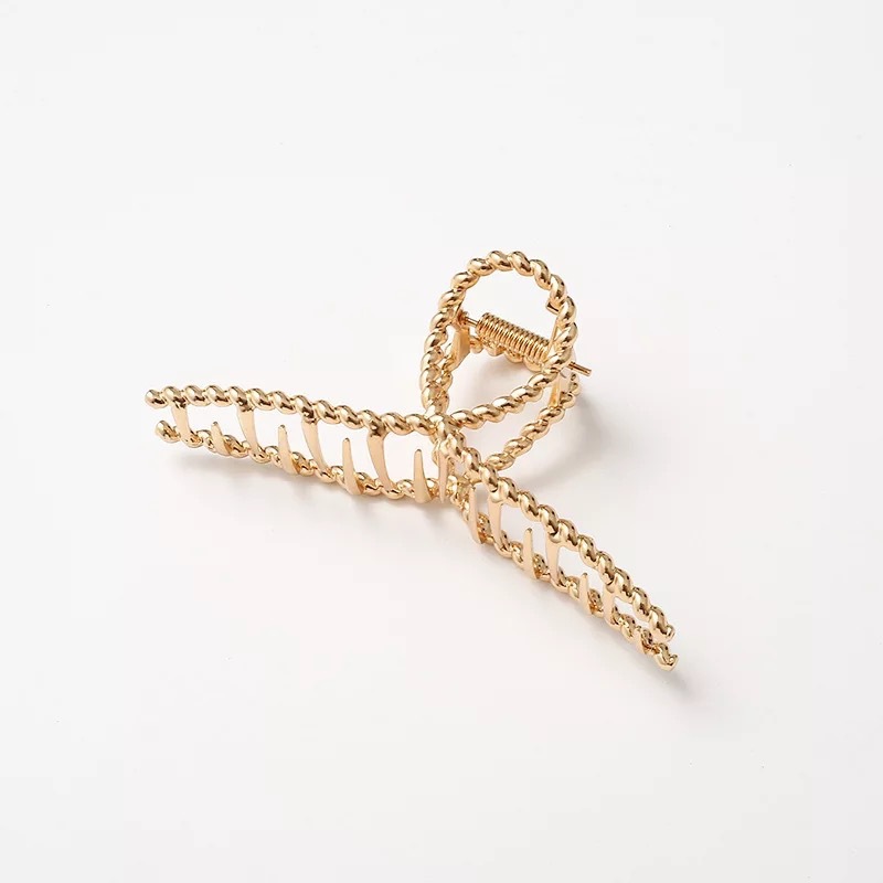 Metal Mesh Red Hairpin Hair Accessories Elegant Elegant Simple Hair Grab Back Head Clip Women's High Ponytail Clip Shark Clip_voghion.com