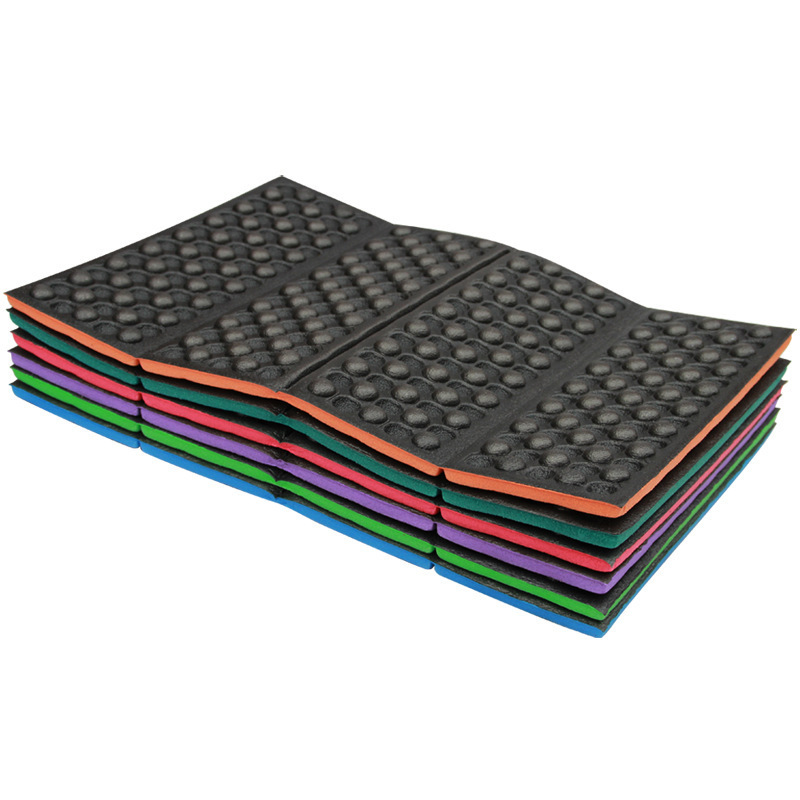 Factory direct outdoor portable lightweight honeycomb XPE foam four folding cushion single moisture-proof 20% folding cushion