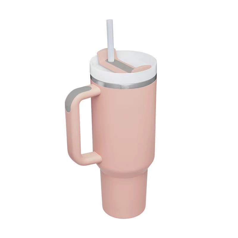 Cross-border second-generation 304 stainless steel 40oz handle Cup Car Cup double-layer ice bully cup suction tube cup thermos cup wholesale