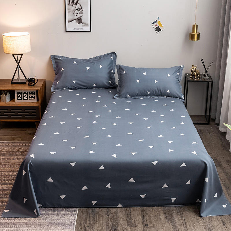Single Bed Sheet Student Dormitory Single Summer ins Style Girl 1.2 m1.5 m Double Cartoon Washed Cotton Sheet