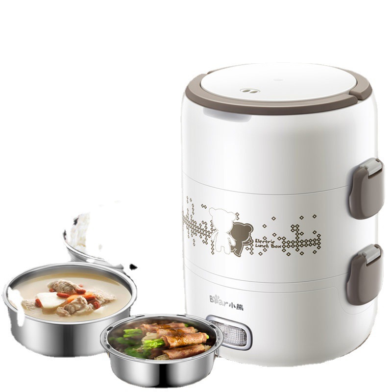 Bear Electric Lunch Box Three-layer Plug-in Electric Insulation Heating Cooking Electric Lunch Box Hot Rice Steamer DFH-S2358