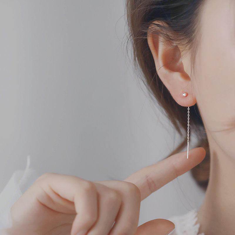 S925 Silver Round Beads Earrings for Women Earrings Cute Doudou Balls for Ears Light Luxury Fashion High-end Versatile Earrings