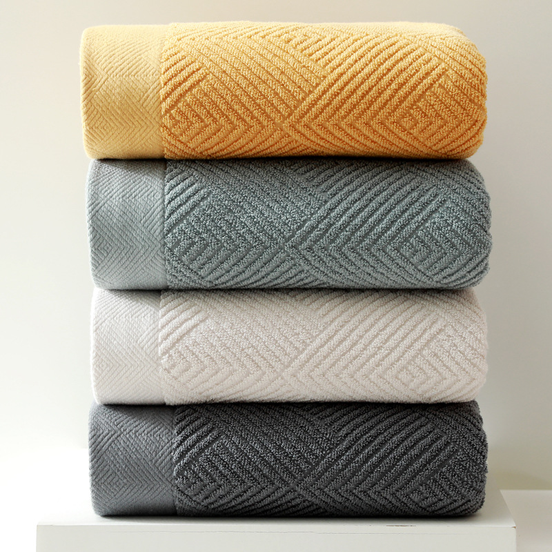 Long-staple Cotton Bath Towel Pure Cotton Thickened Soft Adult Children Plain Color Tube Top Absorbent Hotel Household