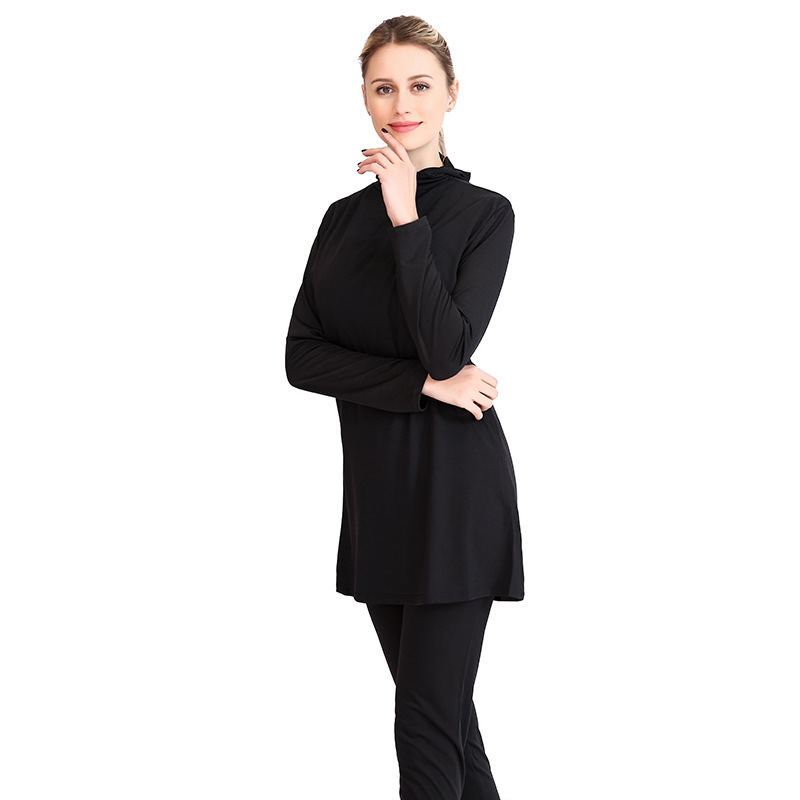 Foreign trade wholesale women's long sleeve sunscreen conservative swimsuit split two-piece Hot Spring Holiday with hat swimsuit