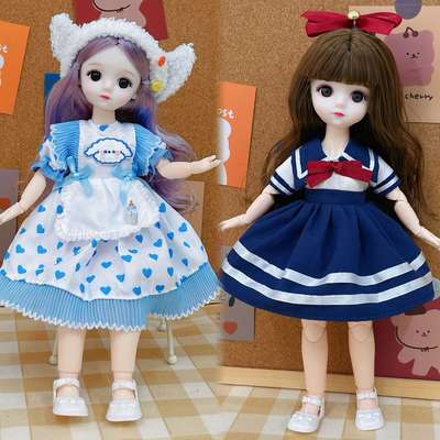 High beauty value 6 minutes 30cm Bobby doll Little Princess set 20 joint BJD girl birthday gift toy