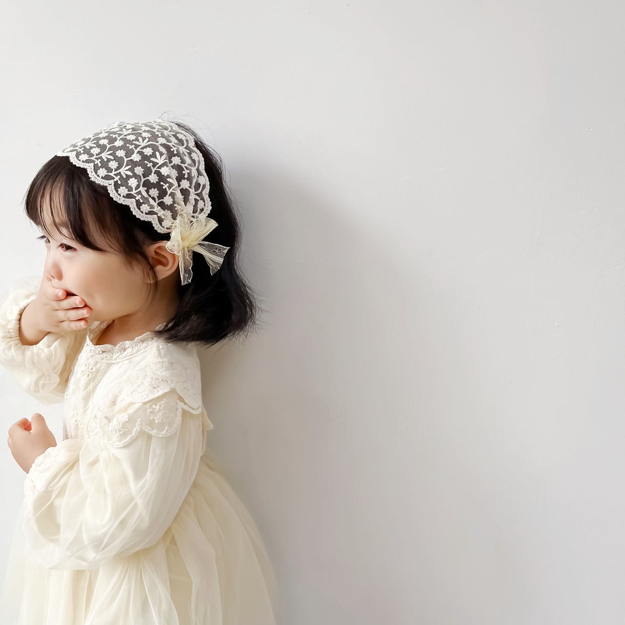 New Korean Style Retro Princess Style Lace Children Flower Girl Hair Band Hair Accessories