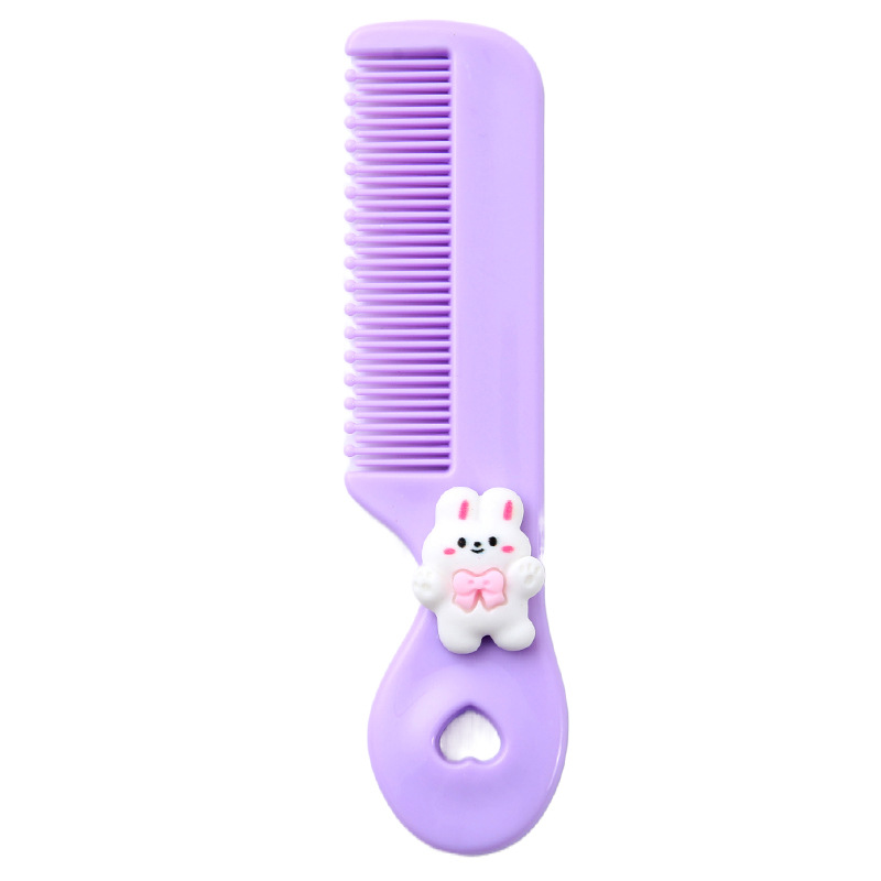 New Children's Small Comb Cartoon Mini Portable Bangs Broken Hair Round Toothed Comb Little Girl's Hair Comb