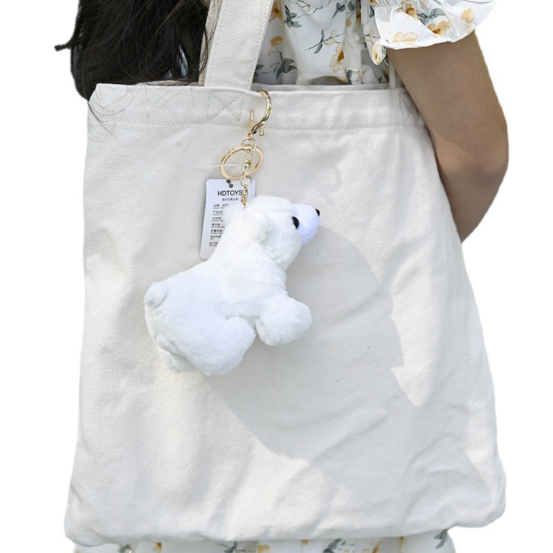 Cute New Polar Bear Plush Toy Keychain Backpack Doll Pendant Shop Doll Grab Doll Supply