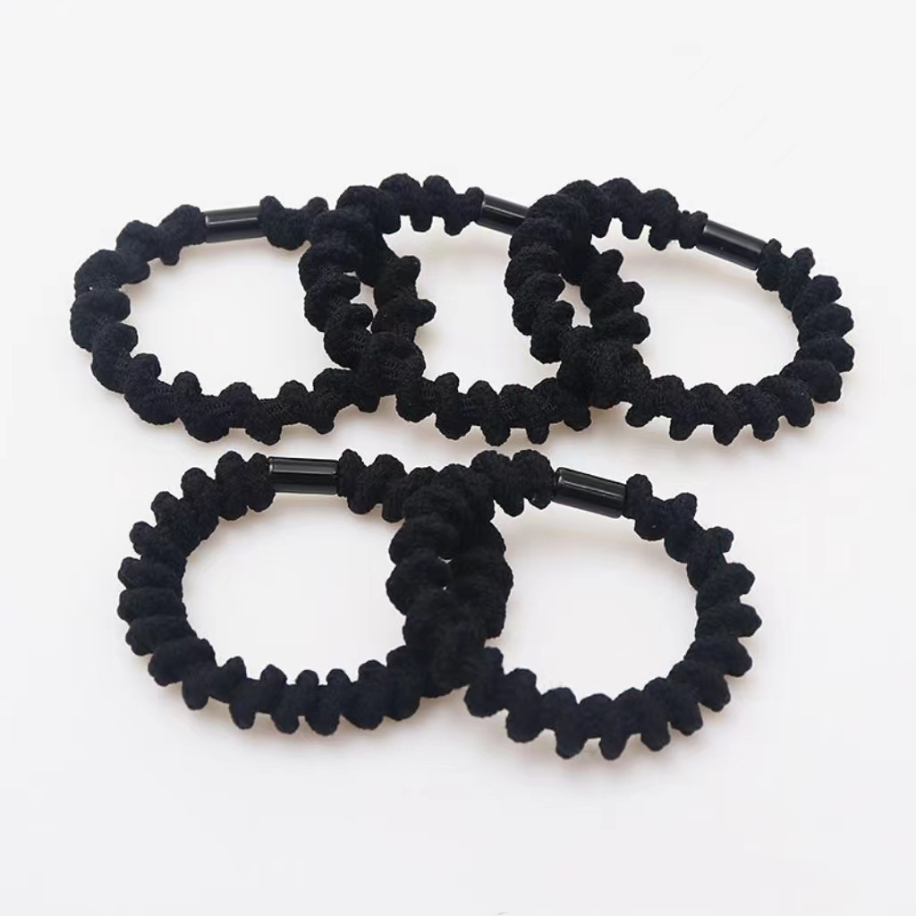 Brown series spiral hair rope girls' hair band Simple high ponytail hair rope high elastic durable rubber band hair band