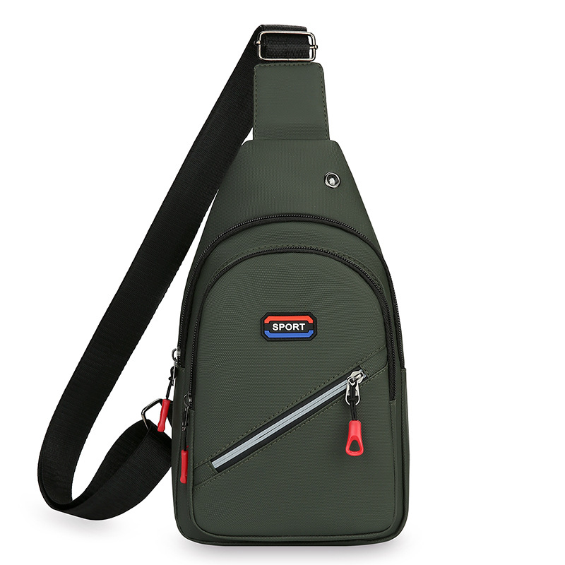 Trendy personality boys small satchel 2024 new waterproof lightweight chest bag multi-layer simple messenger bag waist bag wholesale