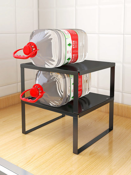 Simple Kitchen Countertop Layered Storage Rack Desktop Storage Rack Storage Cabinet Inner Partition Single Layer Pot Rack