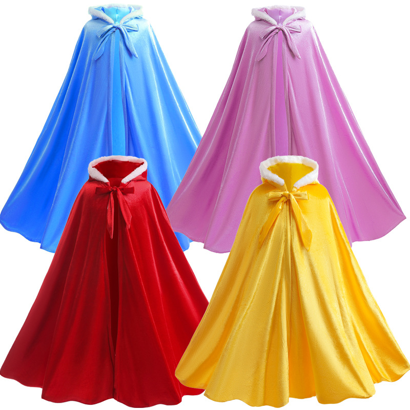 Cross-border Halloween cosplay shawl frozen girl costume cloak performance long cloak in stock