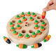 Wooden Fun Radish Mushroom Memory Chess Radish Pull-up Children's Educational Early Education Mood-focus Interactive Desktop Game Chess