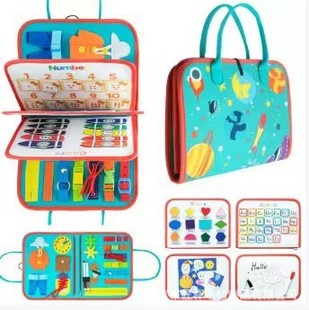 Factory wholesale felt busy Board double-sided children's learning early education printing dressing board Montessori children's learning board
