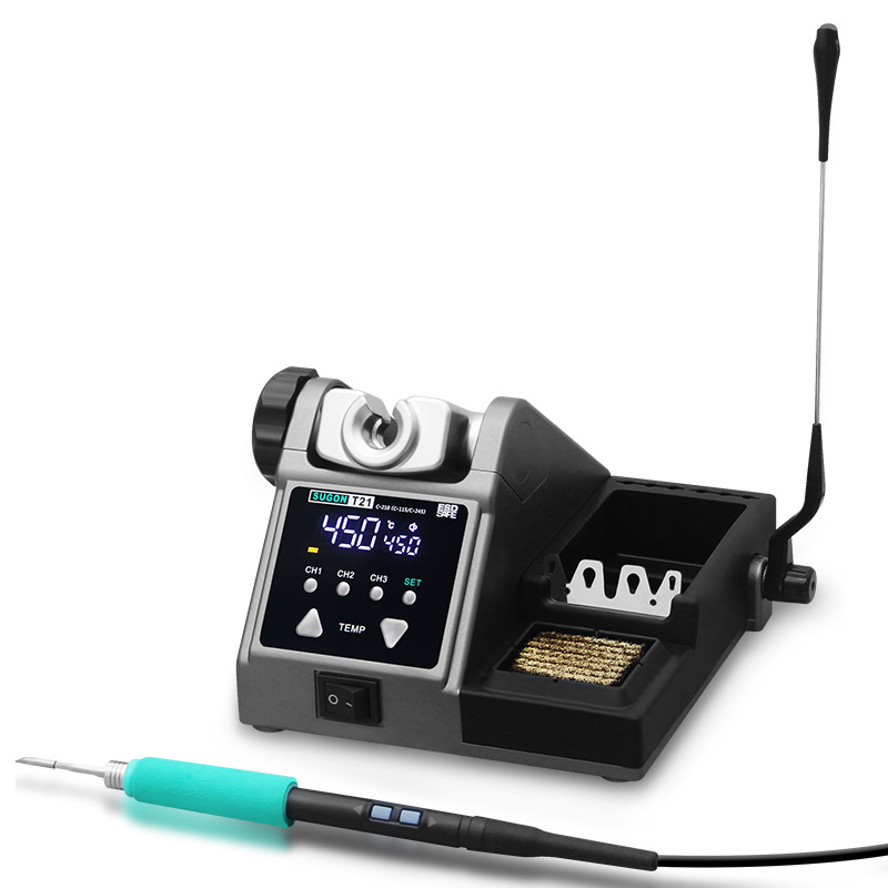 sugonT21 thermostatic soldering station mobile phone maintenance 120W high power electric soldering iron 210/245/115 handle