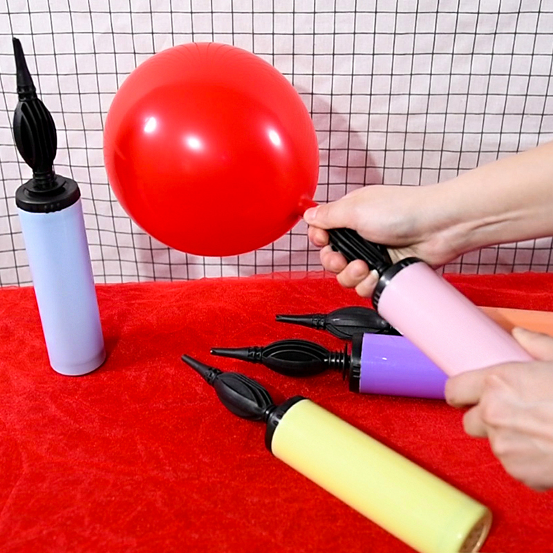 Factory direct balloon inflator manual inflator Macaron color metal color yoga ball blowing tool