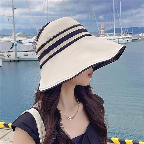 Summer Empty Top Hat Women's New Korean Fashion Sunscreen Sun Hat Outdoor UV Protection Too Brim Sun Hat