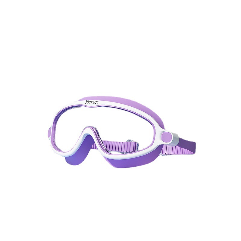 Children's swimming goggles hd waterproof anti-fog boys and girls large frame swimming glasses professional swimming goggles swimming cap suit swimming suit