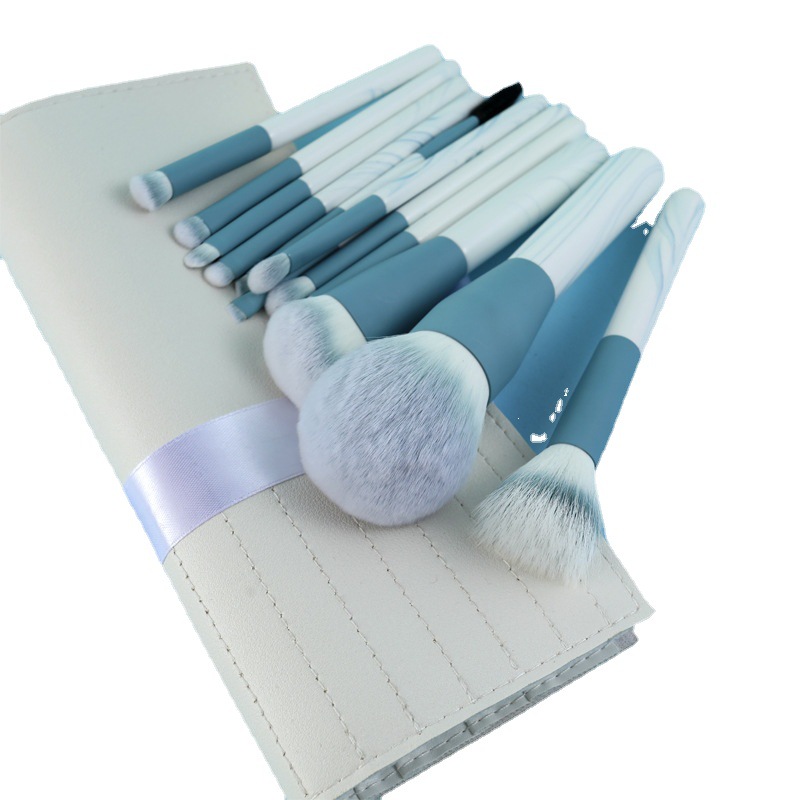 Xiaolai recommend pattern clear sky 12 makeup brushes suit super soft loose powder brush point color brush lip brush beauty tools