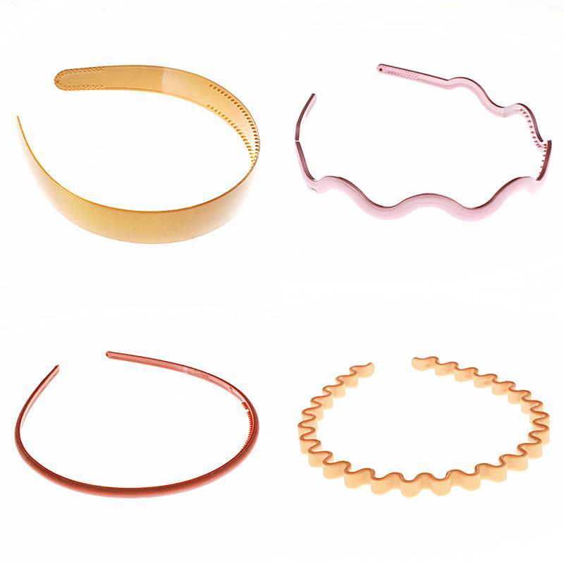 New Korean Style Internet Celebrity Hair Accessories Women's Wavy Shiny Plastic Headband Simple Non-slip Face Wash Headband All-match Headwear