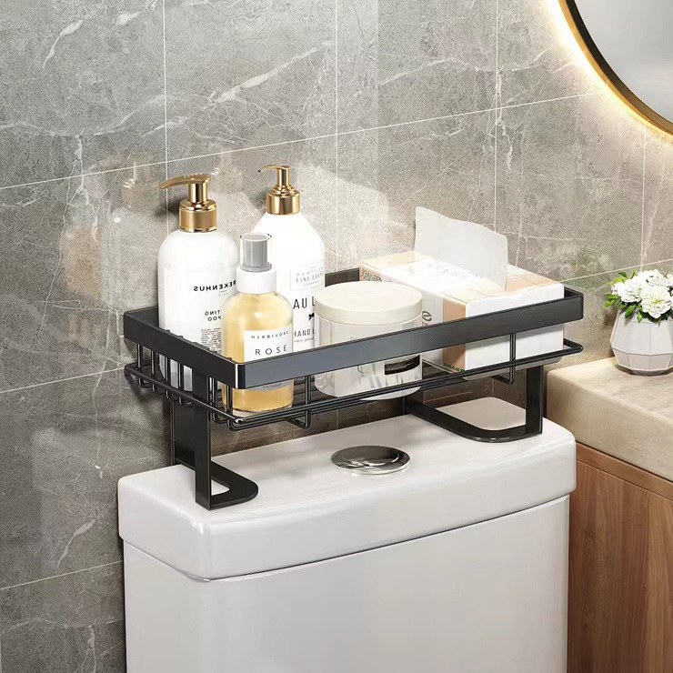 Cross-border dedicated multi-functional removable punch-free toilet toilet top tissue sundries storage rack