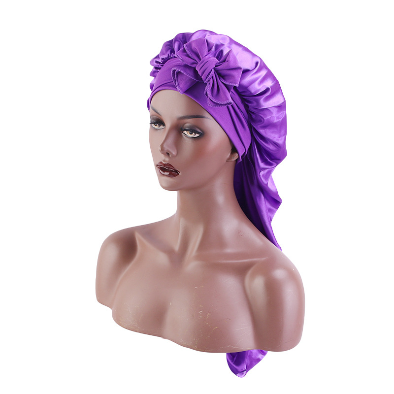 Long Tail Hood Adjustable Sintin Long Barrel Nightcap Women's Beauty Salon Home Hat Cross Border
