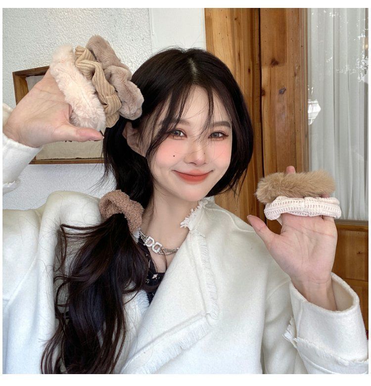 秋冬のぬいぐるみ大腸髪輪女性韓国ネットレッド豚大腸髪輪髪ゴムひも髪飾りひも|undefined