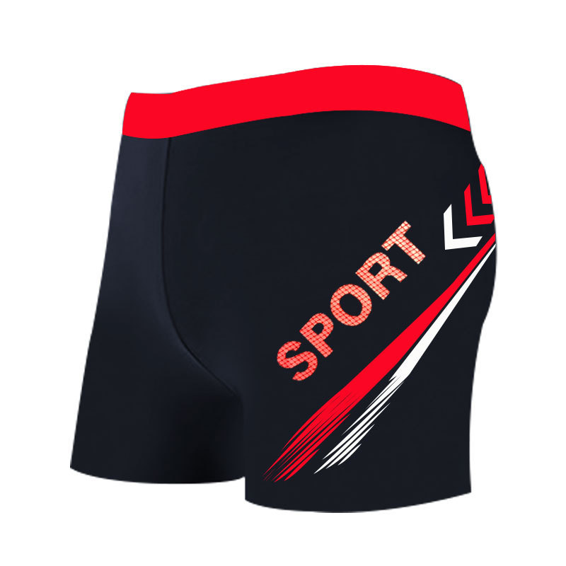 Swimming trunks men's enlarged and fattened hot spring swimming trunks quick-drying training anti-embarrassment boxer Sports men's swimming trunks wholesale