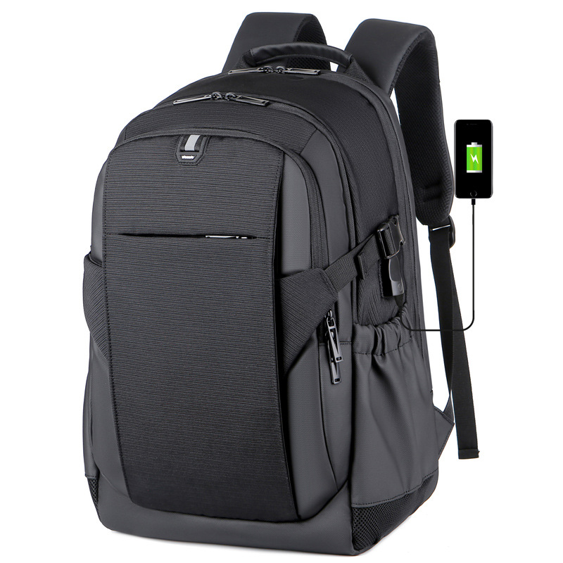 New business commuter travel waterproof large capacity student backpack men and women charging Plus LOGO computer bag