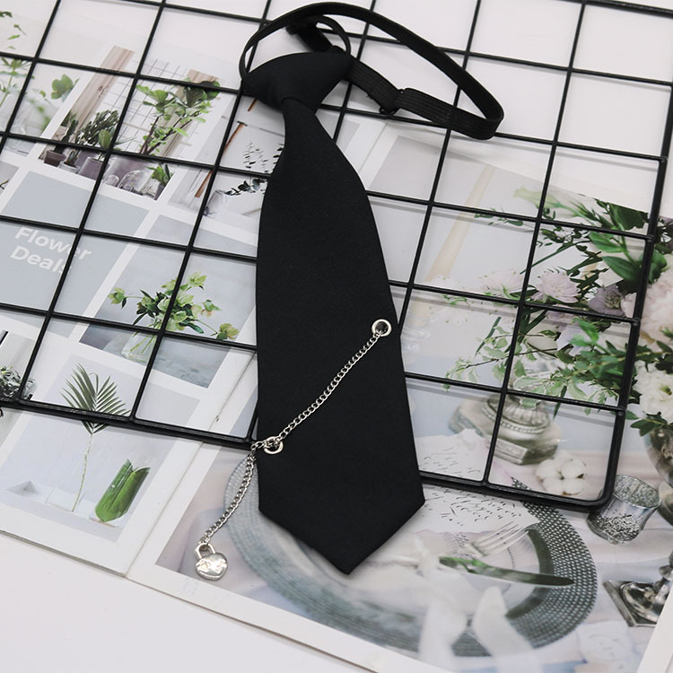Plankton Handsome Original Love Butterfly Chain Free Black Tie Women's Ins Matching College Style JK Uniform Shirt Trendy