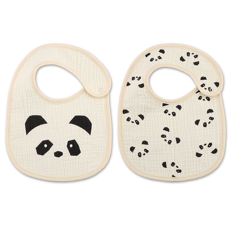 Cross-border Summer Children's Bib Cotton Baby Bib Waterproof Slippery Bag Baby Cotton Gauze Slippery Towel Category A