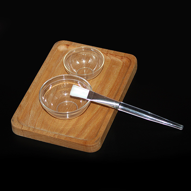 Beauty tools PS transparent mask Bowl set No. 1 bowl diameter of about 6cm solid transparent mask brush soft brush bowl brush