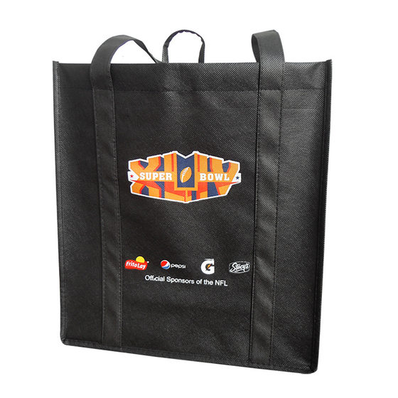 Foreign trade export reinforcement non-woven shopping bag custom sewing hand-held bottom handbag Loudi one-piece bag customization