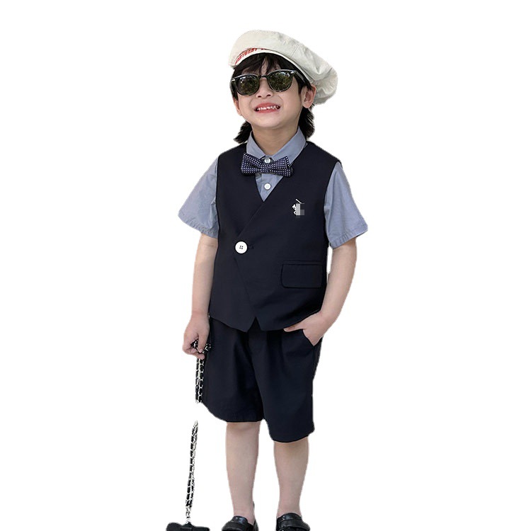 Children's Wear Vest suit 2024 New Korean Style Dress Performance Dress June 1 Performance Dress Party Birthday Piano Performance