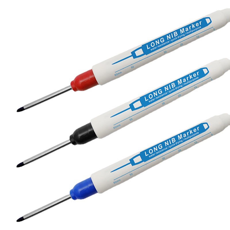 Tianyi Bathroom Carpentry Decoration Multi-purpose Deep Hole Black Marking Pen Long Head Deep Hole Marking Pen