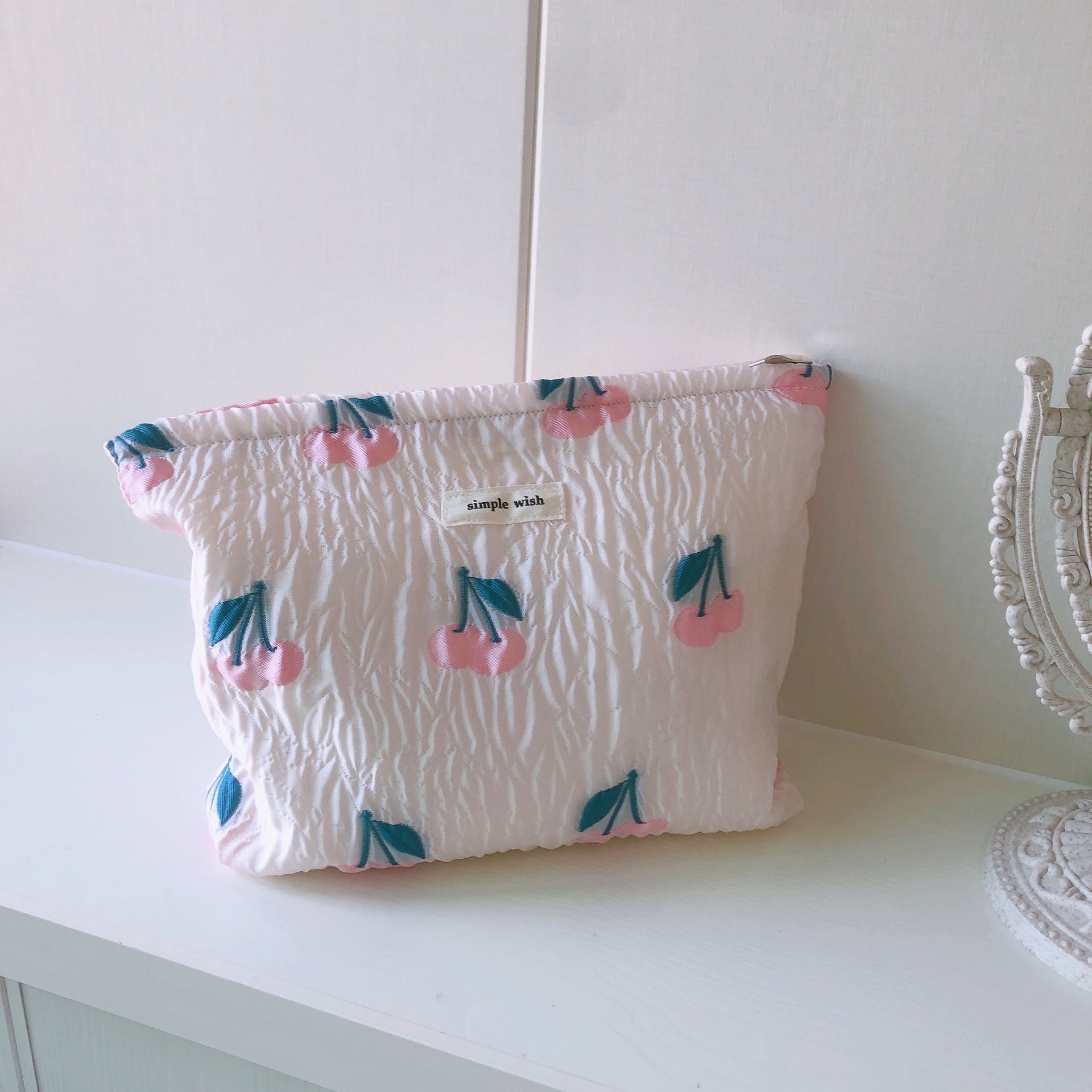 [Suxi Bags] Niche Design Tulip Cosmetic Bag Women's Exquisite Fabric Handbag French Romantic Fresh