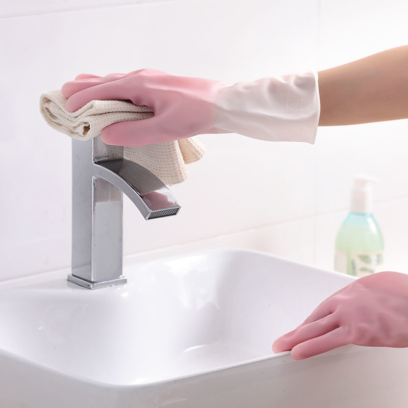 Nitrile Dishwashing Gloves Kitchen Bowl Durable Latex Washing Clothes Women's Waterproof Household Rubber Rubber Gloves