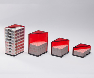 Blue Pigeon 4 Pairs of Playing Cards, Waste Card Holder, Baccarat Red Card Delivery Box, Card Envelope Box, Lock Card Storage Device